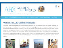 Tablet Screenshot of abcgoldenretrievers.com